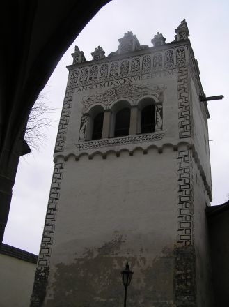 Klocktornet i renässansstil (Heliga korsets kyrka, Kežmarok).